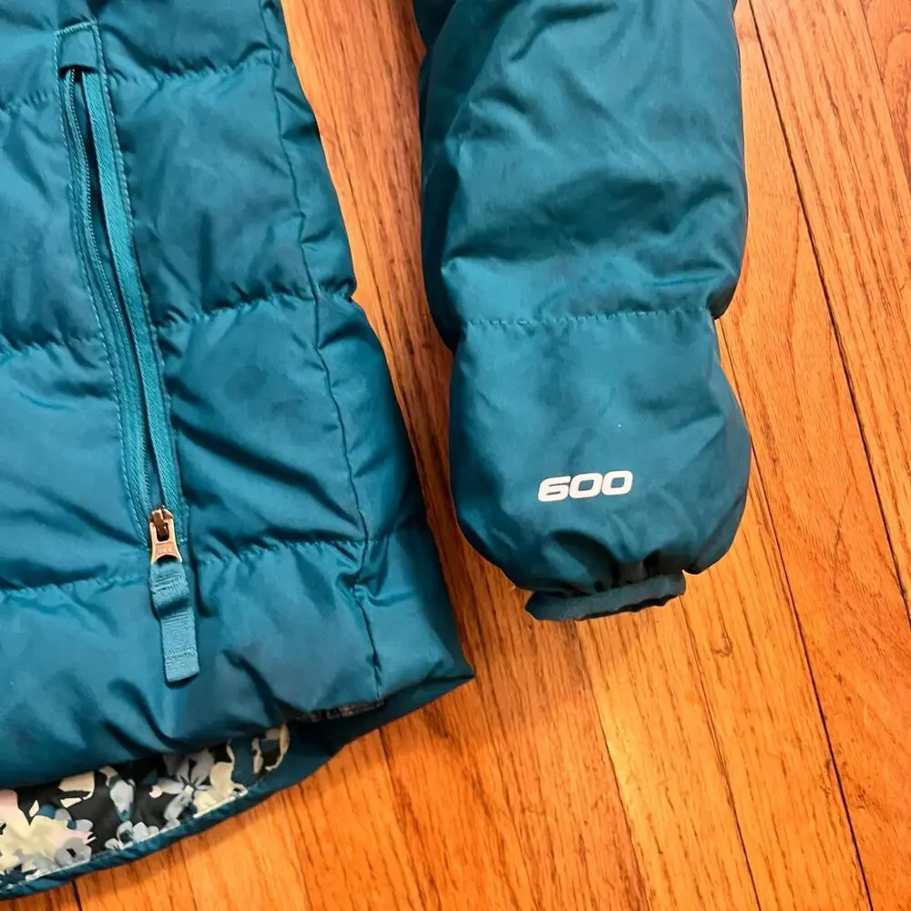 The North Face Coat Kids Youth Large Reversible 600 Down Puffer Jacket Hooded *